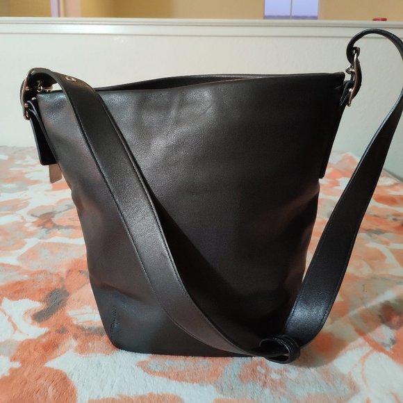 Coach Black Leather Shoulder Bag - Picture 2 of 7